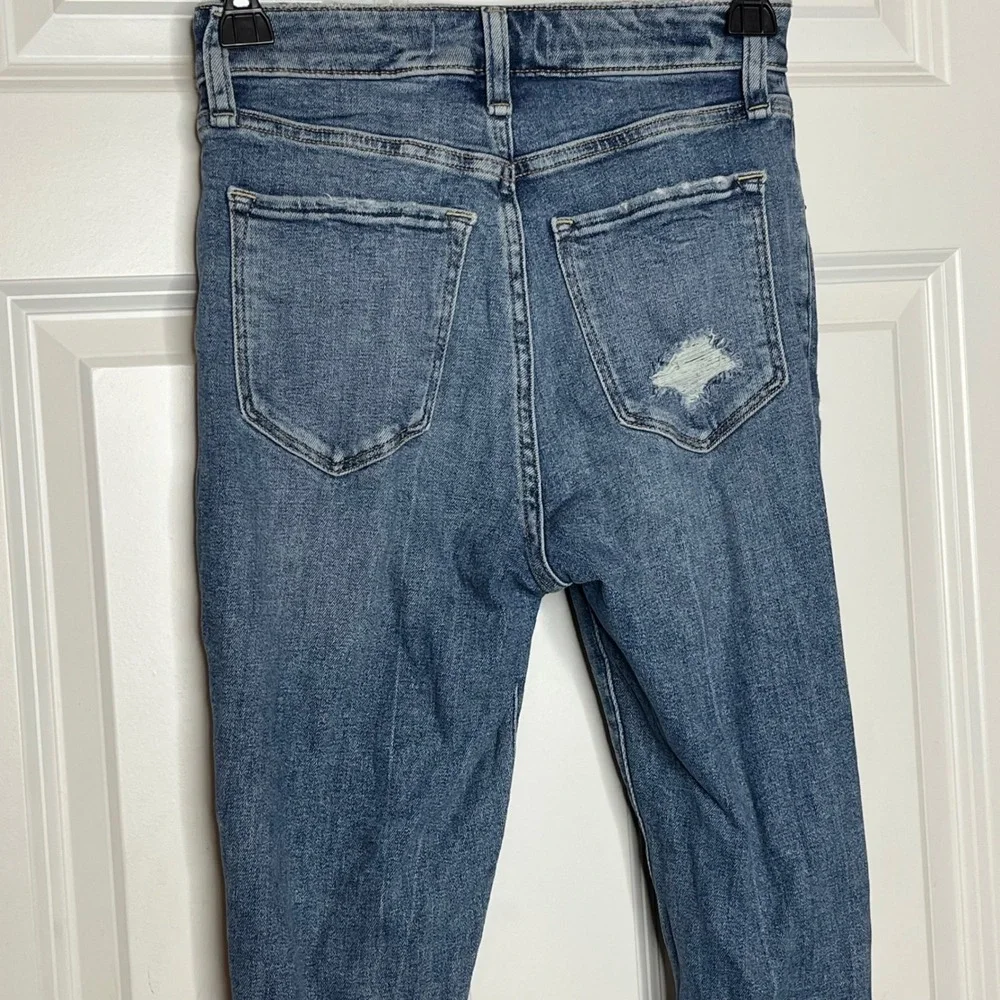Abercrombie Fitch The Super‎ Skinny Ankle High Rise Distressed Jeans Size 25